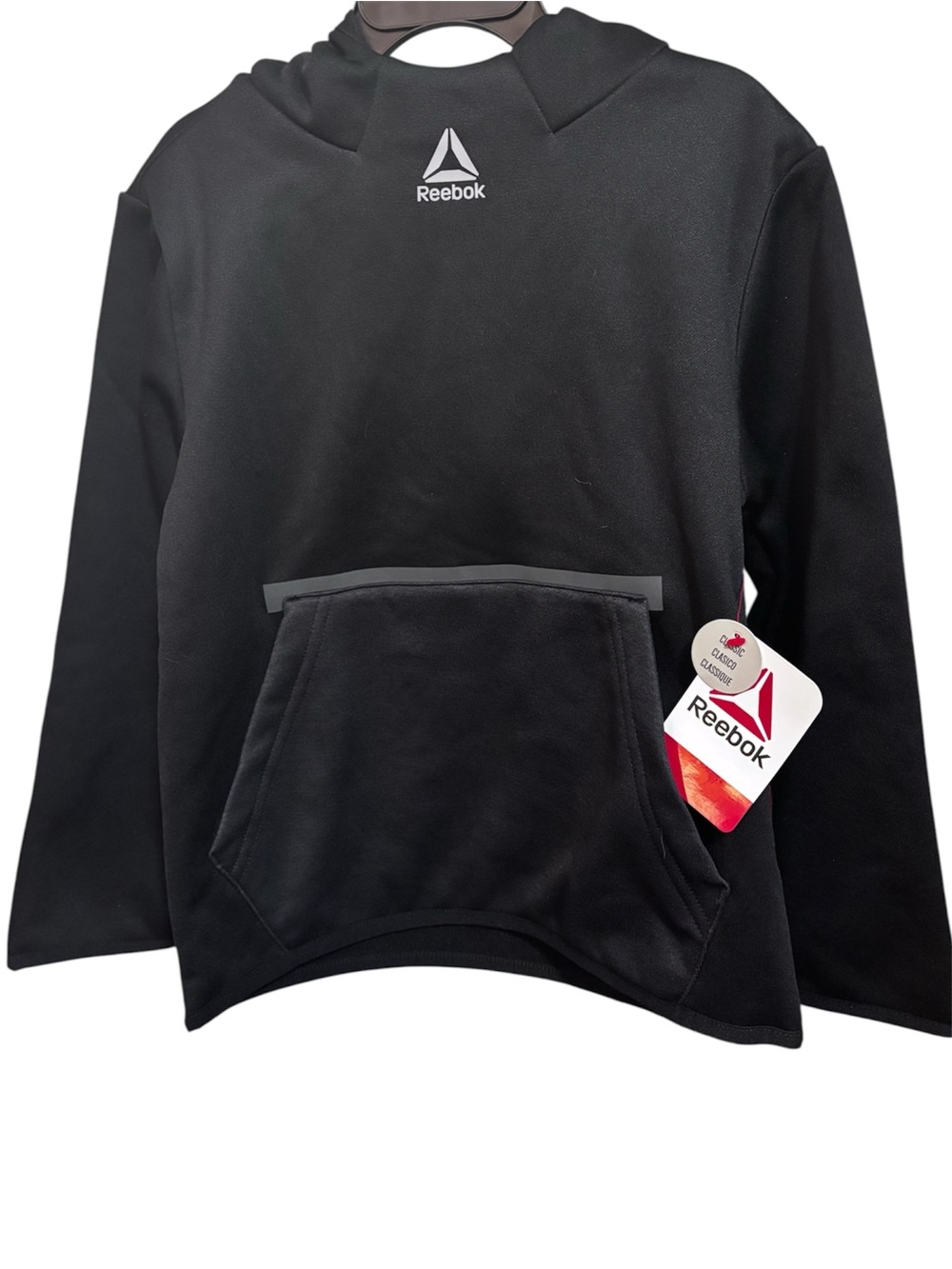 Reebok Black Hoodie with Front Pocket
